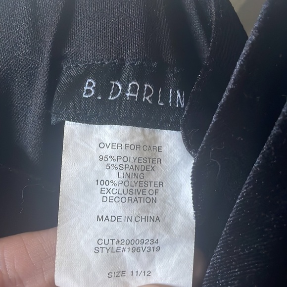 Vintage B. Darlin Black Embroidered Dress - Picture 2 of 6